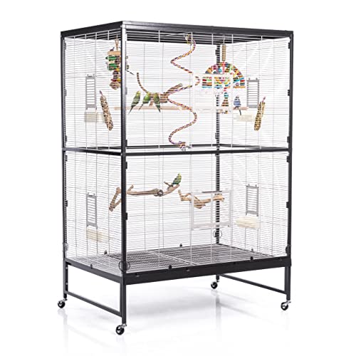 Montana Cages | Vogelvoliere Voliere Vogelkäfig Vogelhaus Käfig XXL ca. 120 x 81 x 180 cm Casa 120 - Antik/Platinum von Montana Cages