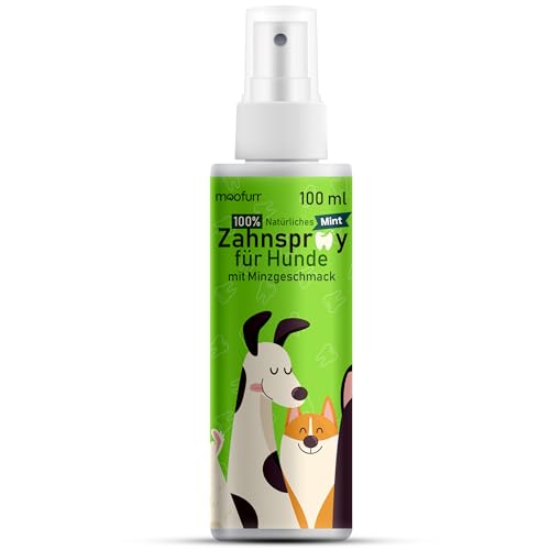 Moofurr Dentalspray für Hunde 100ml - Natürliche Hund Zahnpflege mit Minze - Zahnsteinentferner Hund Zahnspray gegen Zahnbelag, Dog Dental Spray von Moofurr