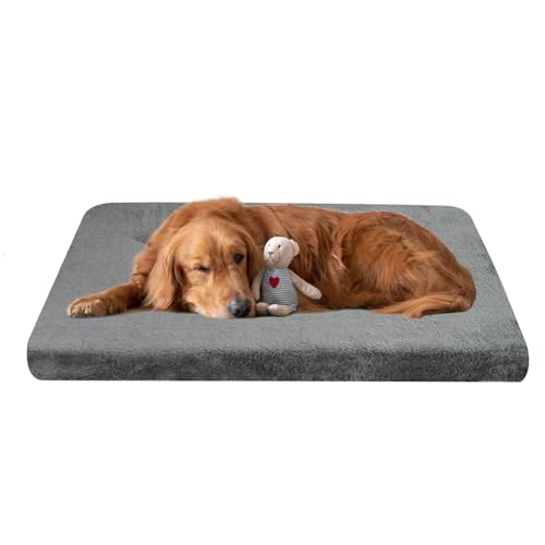 MoonxHome Hundebox-Matten, Hundebett-Matte, Katzenmatte, 105 x 70 cm, kurze Plüsch-Haustiermatte, Kistenmatte für mittelgroße Hunde, 4 cm dicke, dünne Hundematte, maschinenwaschbar, ideal für 105 cm von MoonxHome