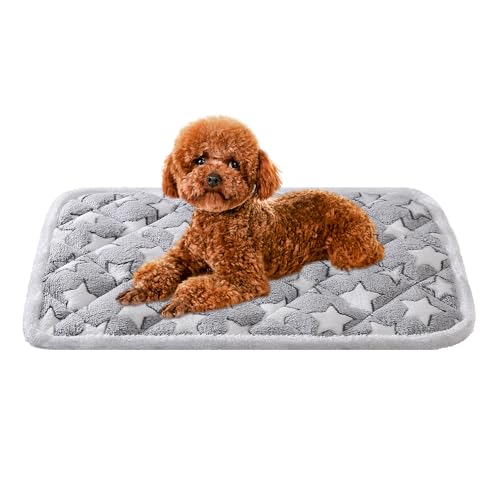 MoonxHome Weiche, wendbare Hundebett-Matte, Katzenmatte, 60 x 40 cm, kurze Plüsch-Haustiermatte, 2,5 cm dicke, dünne Hundematte, Hundekäfigunterlage für kleine Hunde, maschinenwaschbar, ideal für 20 von MoonxHome