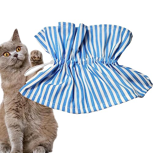 Moonyan Katzenkegelhalsband weich | Polyester Soft Recovery Katzenhalsband - Kordelzug-Design, bequemes Schutzhalsband, verstellbares Haustierzubehör für Katzen, Kätzchen, Katzenzucht von Moonyan