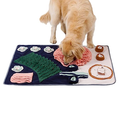 Moonyan Schnüffelmatte für Hunde, Interaktives Futterhund-Puzzle, Bereicherungsspielzeug, Bunte Matte für langsames Fressen für Geruchstraining, Reisen, tragbare Futtermatte zum Füttern, Spielzeug von Moonyan