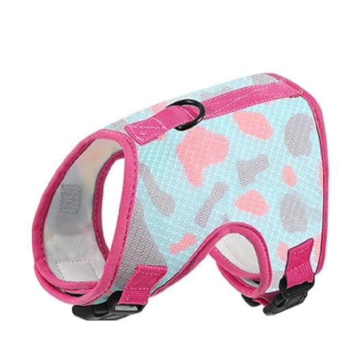 Moorle hundegeschirr kleine Hunde verstellbar mit Leine, Hunde Geschirr gepolstert mittelgroße Hunde, Air-Mesh Geschirrset Hunde Brustgeschir Weich, Gänseblümchen Dog Harness für Klein Hund Welpen von Moorle