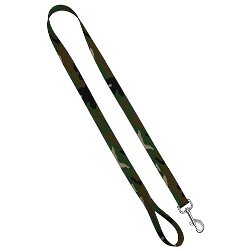 Camo Dog Leash - Camouflage-Hundeleine, wasserdicht, mit leicht zu greifender Schlaufe, 2,5 cm x 1,2 m, Camouflage von Moose Pet Wear