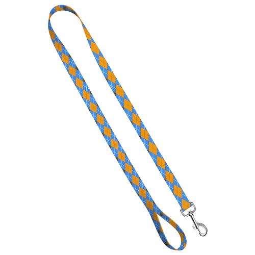 Moose Pet Wear Deluxe Hundeleine - Gemusterte Heavy Duty Pet Leashes, Made in USA - 1 Zoll x 4 Fuß, 1" LEASH 4 FT, Argyle: Blau/Gold von Moose Pet Wear