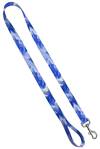 Moose Pet Wear Deluxe Hundeleine - gemusterte robuste Hundeleine - Made in USA - 2,5 cm x 4 Fuß, 1" Leash 4 FT, Blue Smoke von Moose Pet Wear