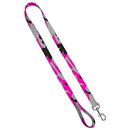 Moose Racing Camo Hundeleine - Camouflage Hundeleine Wasserdicht mit Easy Grip Schlaufe - 2,5 cm x 1,2 m, Pink Camo von Moose Pet Wear