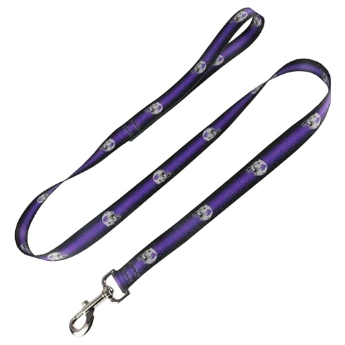 Moose Racing Hundeleine - Kansas State Wildcats Pet Leash - Made in USA - Helm auf lila Streifen, Leash 1" x 6', violett von Moose Pet Wear