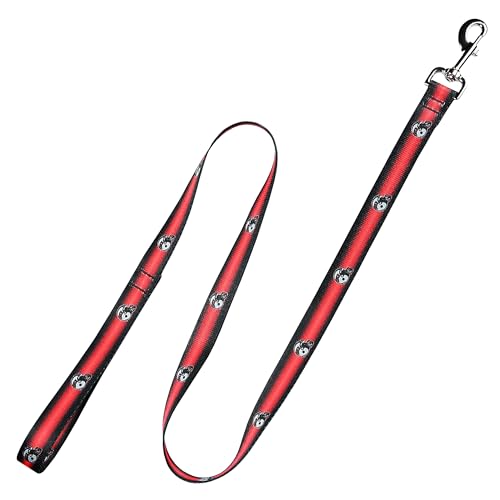 Moose Racing Hundeleine – UNLV Pet Leash, 1,9 cm breit x 1,8 m lang, Helm mit schwarzen und roten Streifen von Moose Pet Wear