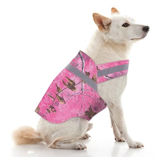 Hunde-Sicherheitsweste aus Poly-Twill, Größe L, 118 g, Xtra Bright Pink von Mooselander
