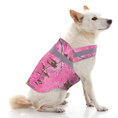 Mooselander Reflektierende Hunde-Sicherheitsweste mit Realtree-Drucken, hohe Sichtbarkeit und Komfort, einfaches An- und Ausziehen, strapazierfähiger Stoff (Xtra Bright Pink Mini, M) von Mooselander