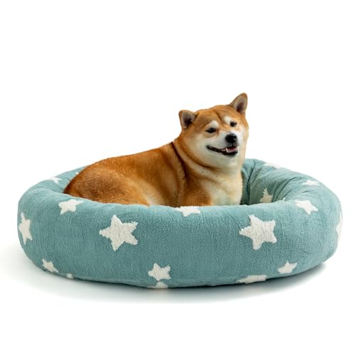 Mora Pets Donot Hundebett, rund, Katzenbetten für Hauskatzen, 76,2 cm, Blau von Mora Pets