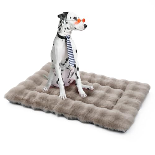 Mora Pets Hundebett Flauschig Hundedecke Waschbar Hundematte Hundekissen Weiches und Warmes für Kleine Mittelgroße Grosse Hunde Decke Kuschelig und rutschfest Braun 76 x 48 cm von Mora Pets