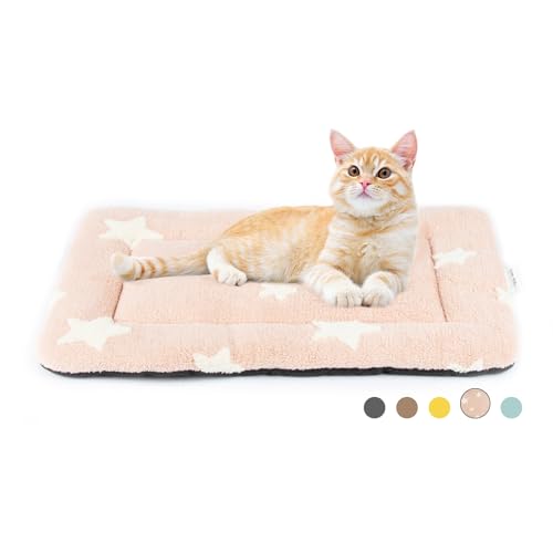 Mora Pets Katzenbett für Indoor-Katzen, waschbar, niedlicher Stern, Hundebett-Matte für kleine Hunde, Haustierhütte, Unterlage für Käfig, weich, flach, Welpen, Kätzchen, Schlafkissen, rutschfest, von Mora Pets