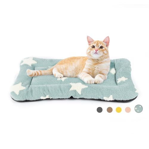 Mora Pets Katzenbett für Indoor-Katzen, waschbar, Hundekäfig-Unterlage, Hundebett-Matte für kleine Hunde, Haustierhütte für 55,9 cm Käfig, weiche, flache Welpenmatratze, Kätzchen, niedliches Kissen von Mora Pets