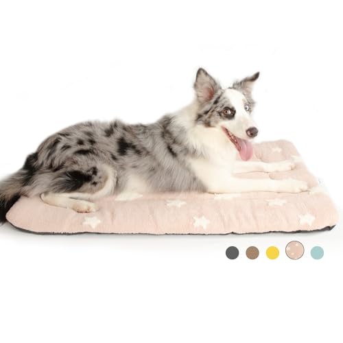 Mora Pets Hundekäfig-Unterlage, Hundebett-Matte für mittelgroße und große Hunde, waschbar, für 91,4 cm Käfig, ultraweiche, flache Welpenmatratze, Katze, Kätzchen, niedliches Kissen für gemütliches von Mora Pets