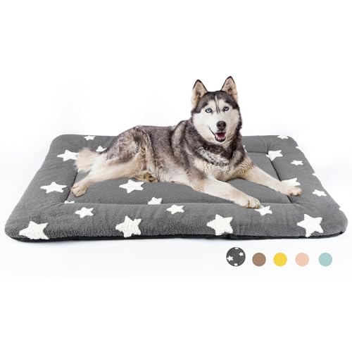 Mora Pets Hundekäfig-Pad, Hundebettmatte für große Hunde, waschbar, Haustierhütten-Pad für 121,9 cm Käfig, ultraweiche, flache Welpenmatratze, Katzenkissen, Kissen für gemütlichen Schlaf, rutschfest, von Mora Pets