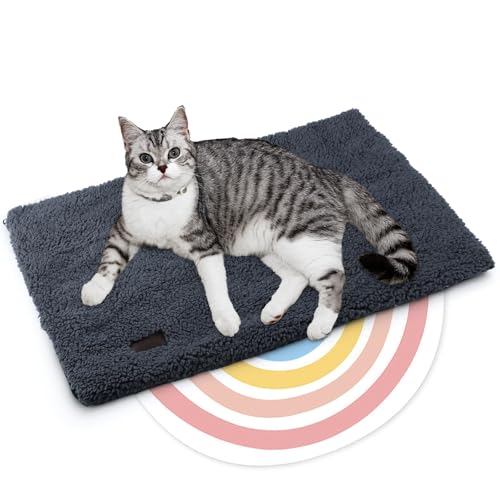 Mora Pets Selbstheizende Katzendecke für Katze Selbstwärmend Decke Katze Kissen Heizdecke für Katze Wärmedecke Geräuschlos Katzenkissen Waschbar Katzenbett Flauschig und Weich 61 x 45 cm von Mora Pets