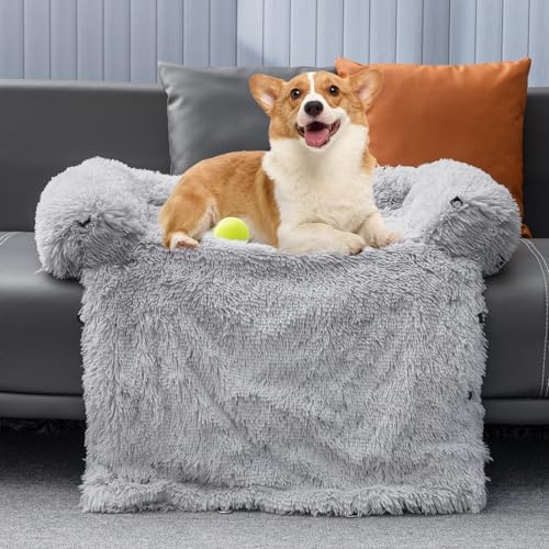 Mora Pets Sofaschutz Hund Hundedecke Sofa Hundebett Couch Plüsch Sofaschoner für Hunde wasserdicht & antirutsch Hundekissen, L 61 x B 87 x H10 cm (4-in-1) von Mora Pets