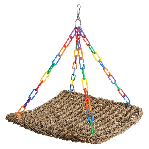 Morain Natürliches Gras gewebte Hängematte Vögel bequemes Nest Papageien Schaukel Hängespielzeug für Papageien Morain Natürliches Gras gewebte Hängematte Vögel bequemes Nest Papageien Schaukel Hängespielzeug für Papageien von Morain