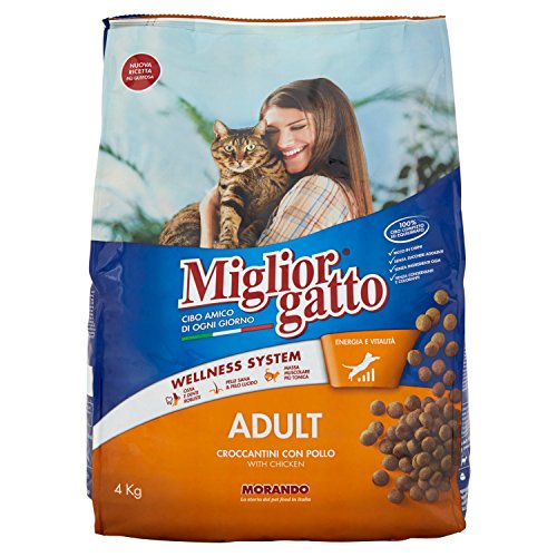 Migliorgatto Classic Croquettes Trockenfutter für Katzen (100% Made in Italy, Hauptzutat: Huhn, Katzentrockenfutter, Katzenleckerlies, Portionsgröße: 4 kg) von Morando