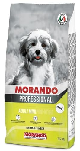 Morando Professional Adult Mini Pellets Trockenfutter für Hunde (100% Made in Italy, Hauptzutat: RINDFLEISCH, Hundetrockenfutter, Hunde Futter, Portionsgröße: 1,5 kg) von Morando