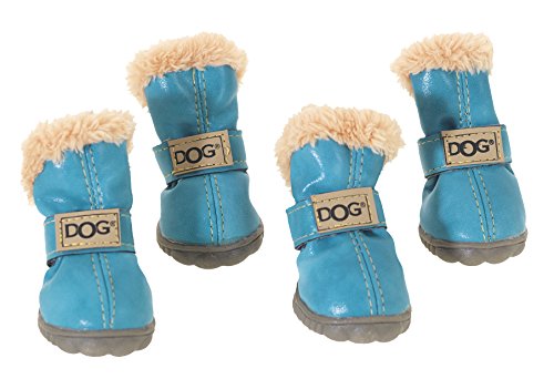 Moreau 837170 Hundeschuhe mit Innenfell, Größe 3, blau von CHAPUIS SELLERIE