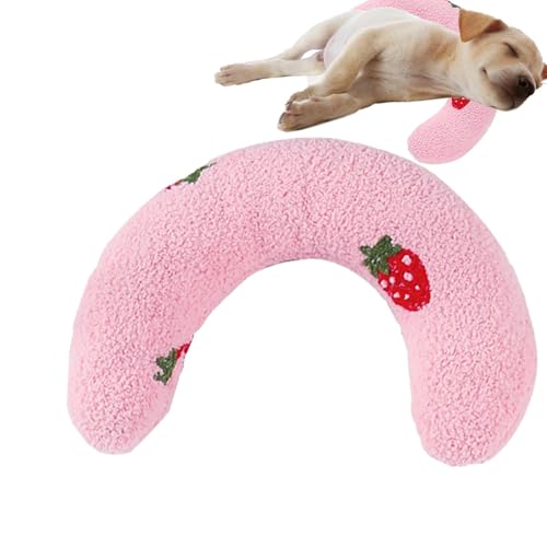 Moreeulsi 3 Stück 27x17x6cm Beruhigungskissen Für Hunde, Weiches Kissen Haustierkissen Halber Donut, U-förmiges Kissen Zum Schutz Der Halswirbelsäule, Beruhigendes Hundekissen for Kleine Hunde von Moreeulsi