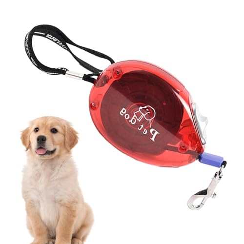 Moreeulsi Ausziehbare Hundeleine - 8,2 FT Pet Walking Essentials | Verhedderungsfreie, einziehbare Anti-Kau-Leine mit Anti-Rutsch-Griff, strapazierfähige Hundeleine mit starkem Nylonband von Moreeulsi