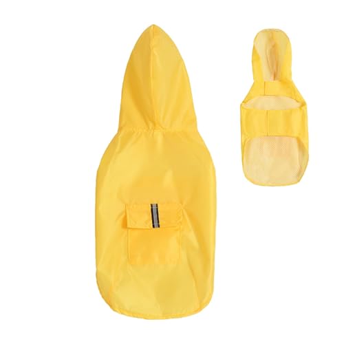 Moreeulsi Regenmantel für Hunde, reflektierender Hunde-Regenponcho, wasserdichte Regenjacke für mittelgroße und große Hunde, Hunde-Regenjacke mit Kapuze, Hunde-Regenmantel, Poncho von Moreeulsi