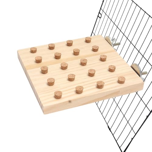 Moreeulsi Vogelanreicherungsspielzeug | Mehrzweck-Papageien-Puzzle-Spielzeug, Kaublock, kompaktes Holzbrett, Vogelspielplatz für Sardellen, Sittiche von Moreeulsi