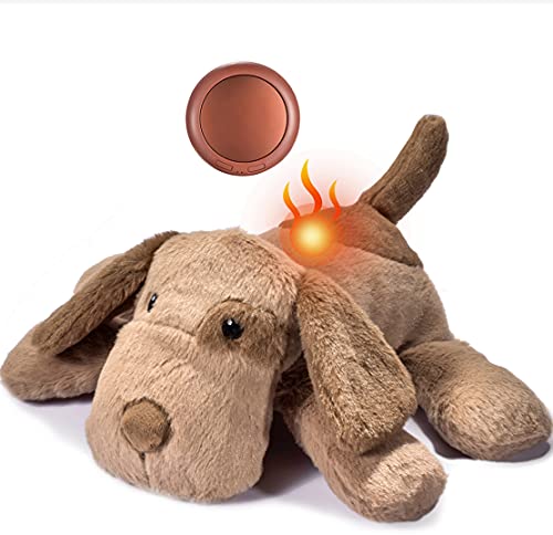 Moropaky Heartbeat Toy, Separation Anxiety Relief Toys for Cuddly Puppy, Heartbeat Stuffed Toy for Dog Calming Comfort Soother Crate Sleep Training - True Hearbeat, Heating Module von Moropaky