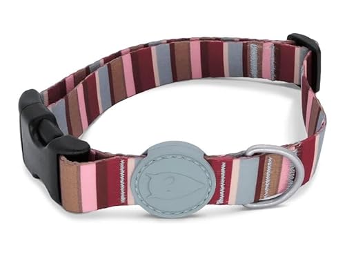 MORSO Halsband für Hund recycelt Skyline rot/rosa von MORSO