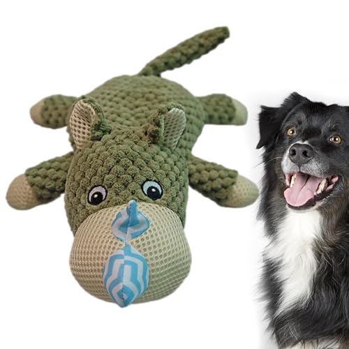 Moslalo Kauplüschspielzeug für Hunde, ausgestopftes Hundespielzeug | Plüschspielzeug für zahnende Welpen mit Quietschgeräuschen,Spielzeug mit Welpengeräuschen, robuster Kauplüsch, quietschender von Moslalo