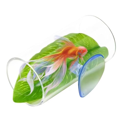 Moslate Betta Tube,Betta Acryltube | Safe Enrichment Leaves Pad Acrylröhre - Betta Ruhetunnel, Schwimmschlauch, multifunktionale Betta-Aquarium-Dekorationen, Unterschlupf, Versteck, von Moslate