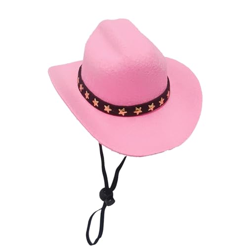 Moslate Katzen-Cowboy-Hut, Cowboy-Hut - Atmungsaktive Haustier-Cowboyhut-Katzenkappen - Welpen-Halloween-Kostüme, Bequeme Haustier- -Dekoration für Sommer-Outdoor-Walking-Camping von Moslate