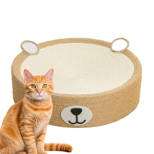 Moslate Katzenkratzbett, Scratch Lounge Katzenbett - Ovales Katzenkratznest | Robustes Sisal-Katzenkratzbett, ovales Katzenkratzkissen-Nest für Couch, Teppiche und Sofas, Möbelschutz von Moslate