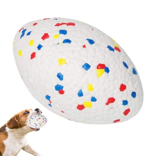 Moslate Kauball für Hunde, Kauspielzeug für Hunde - Quietschendes Fußball-Hundespielzeug aus Gummi | Robustes, leicht zu reinigendes, langlebiges, interaktives Kauspielzeug für Hunde zur von Moslate