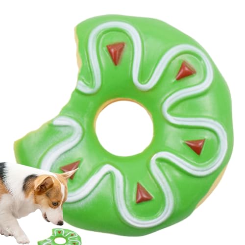 Moslate Kauspielzeug für Hunde, Kauspielzeug für Hunde - Hunde-Donut-Beißspielzeug - Interaktives Haustierspielzeug mit Quietschern, Kauspielzeug für Hunde, Beißspielzeug für Welpen für drinnen und von Moslate