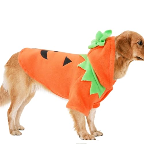 Moslate Kürbiskostüm für Hunde,Halloween-Hundekostüme | Bequemes Katzen-Halloween-Kostüm, Halloween-Hunde-Kapuzenpullover - Weiches Fleece-Hoodie-Halloween-Hunde-Outfit für Partys, von Moslate