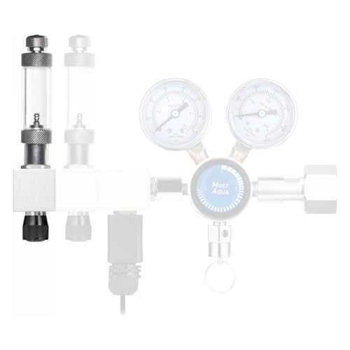 MostAqua Aquarium Dual Stage Co2 Regulator Erweitertes Modul Pro-Master Serie Co2 System Kit Zubehör für Aquarienpflanzen Integrierter Blasenzähler von MostAqua