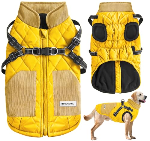 Mosucoirl Warme Hundemäntel, Haustierkleidung, wasserdichte Hundejacke, reflektierend, für den Winter, für kaltes Wetter, gemütliche Schneejacken, Weste für kleine, mittelgroße und große Hunde, von Mosucoirl