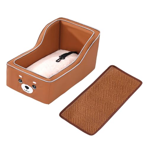 MotiveTech Hundesitz Fürs Auto mit Abnehmbarem Kissen Und Clip für Kleintiere, Kaffee MotiveTech Hundesitz Fürs Auto mit Abnehmbarem Kissen Und Clip für Kleintiere, Kaffee von MotiveTech