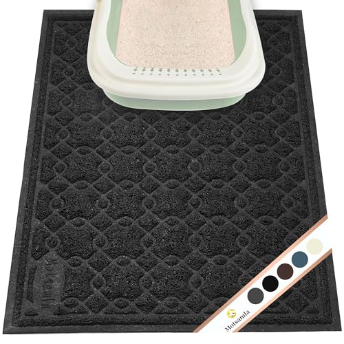 Motsamla Katzentoilettenmatte, 61 x 43,2 cm, große Katzentoilettenfangmatte, hält den Boden sauber, Katzentoilettenmatte, Streukontrolle, wasserdicht, leicht zu reinigen, langlebige Größe für den von Motsamla