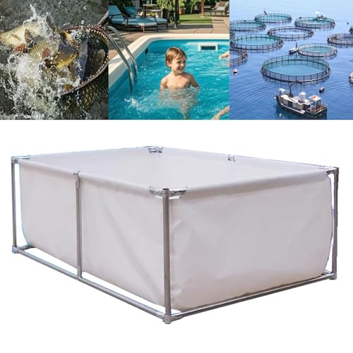 Moubhjd Fischteich mit Stahlrahmen, Aquarium, Faltbarer Fischteich aus Segeltuch, Fischteich aus PVC-Segeltuch mit Stahlrahmen,Koi-Zuchtteich,Stahlrahmenpool Moubhjd Fischteich mit Stahlrahmen, Aquarium, Faltbarer Fischteich aus Segeltuch, Fischteich aus PVC-Segeltuch mit Stahlrahmen,Koi-Zuchtteich,Stahlrahmenpool von Moubhjd
