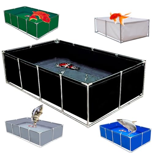 Moubhjd PVC-Fischteich mit Edelstahlrahmen & Ablaufventil – Faltbares Outdoor-Zuchtbecken für Kois, Schildkröten & Garnelen – Vielseitiger Pool für Garten & Terrasse Moubhjd PVC-Fischteich mit Edelstahlrahmen & Ablaufventil – Faltbares Outdoor-Zuchtbecken für Kois, Schildkröten & Garnelen – Vielseitiger Pool für Garten & Terrasse von Moubhjd