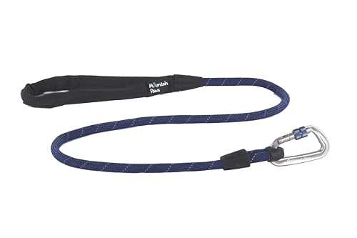 Mountain Paws Seil Karabiner Hundeleine | Reflektierende Leine mit gepolstertem Neopren-Griff, 1,2 Meter von Mountain Paws