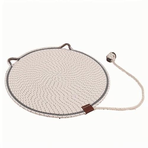 Mounteps 16.5" Dual Kratzkissen für Indoor Katzen Natürliche Baumwolle Seil Katze Kratzkissen (Beige) von Mounteps