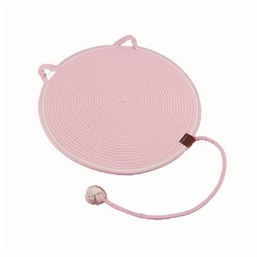 Mounteps 16.5" Dual Kratzkissen für Indoor Katzen Natürliche Baumwolle Seil Katze Kratzkissen (Rosa) von Mounteps