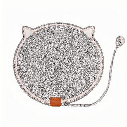 Mounteps 16.5" Dual Kratzkissen für Indoor Katzen Natürliche Baumwolle Seil Katze Kratzkissen (Wassergrau) von Mounteps